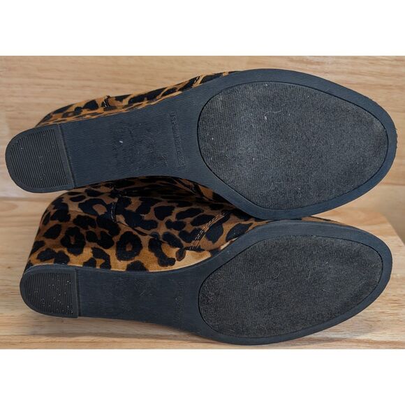 Rampage Maiden Leopard Print Wedge Ankle Boots Women's Size 10M Lace Up Booties - Picture 9 of 11